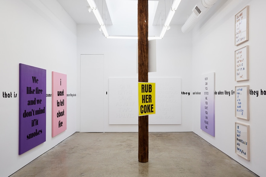 Installation View 3 of Eve Fowler the difference is spreading (May 22&ndash;July 3, 2015). Nino Mier Gallery, Los Angeles, CA