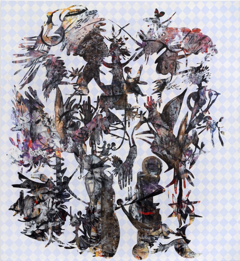 Ana Villagomez A Heartbeat Overgrown, 2025 Signed, titled, and dated on verso Acrylic and flashe on canvas 72 x 66 in 182.9 x 167.6 cm (AVI25.002)
