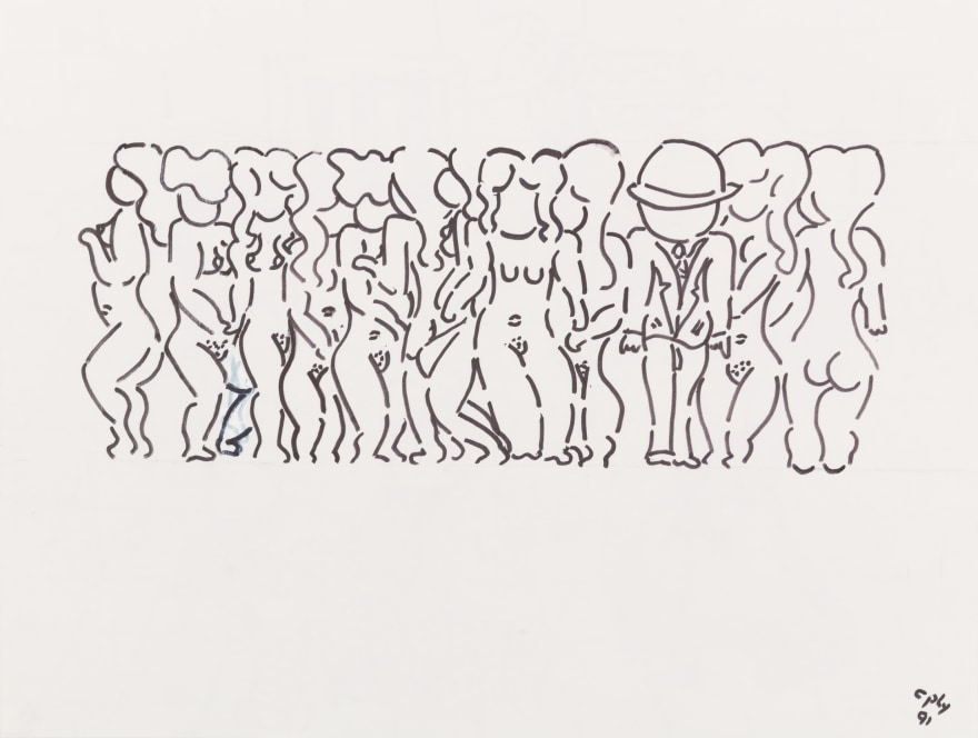 William N. Copley, Untitled, 1991. Ink on paper, 18 x 24 in, 45.7 x 61 cm (WC20.028)
