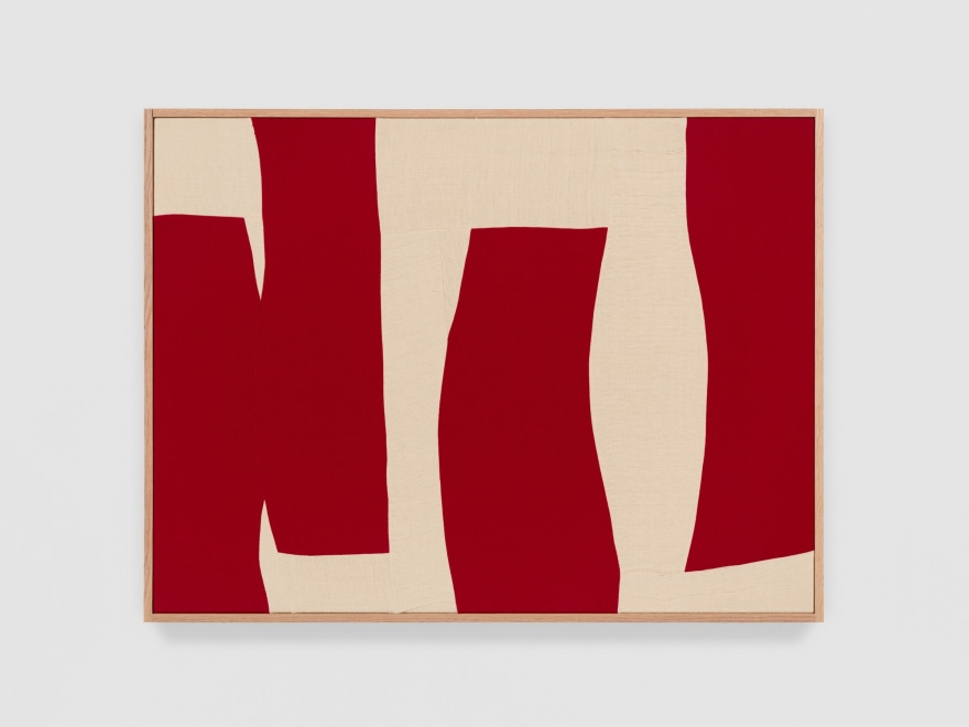 Ethan Cook Red Wind, 2021 Handwoven Cotton and linen, framed 30 x 40 inches 76.2 x 101.6 cms (ECO21.035)