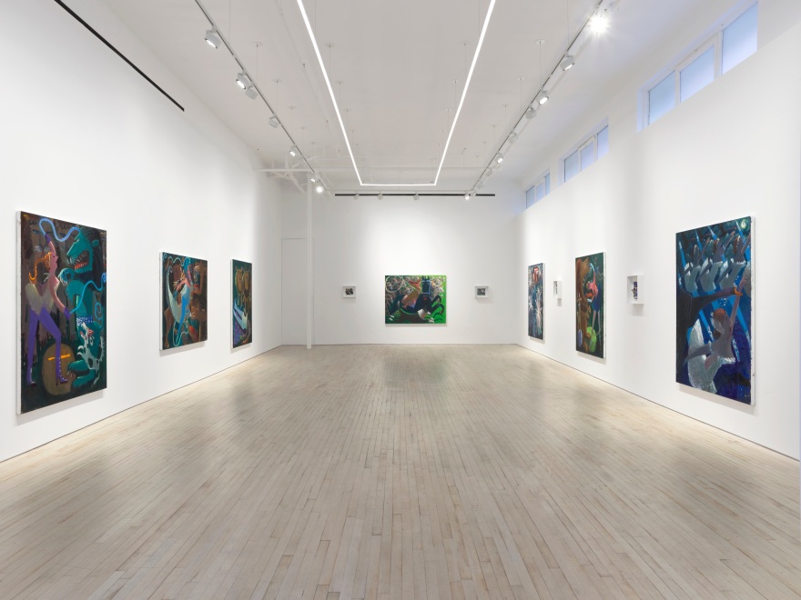 Installation view of Kyle Staver, The Greatest Show on Earth, Nino Mier Gallery, Tribeca, November 7 – December 16, 2025