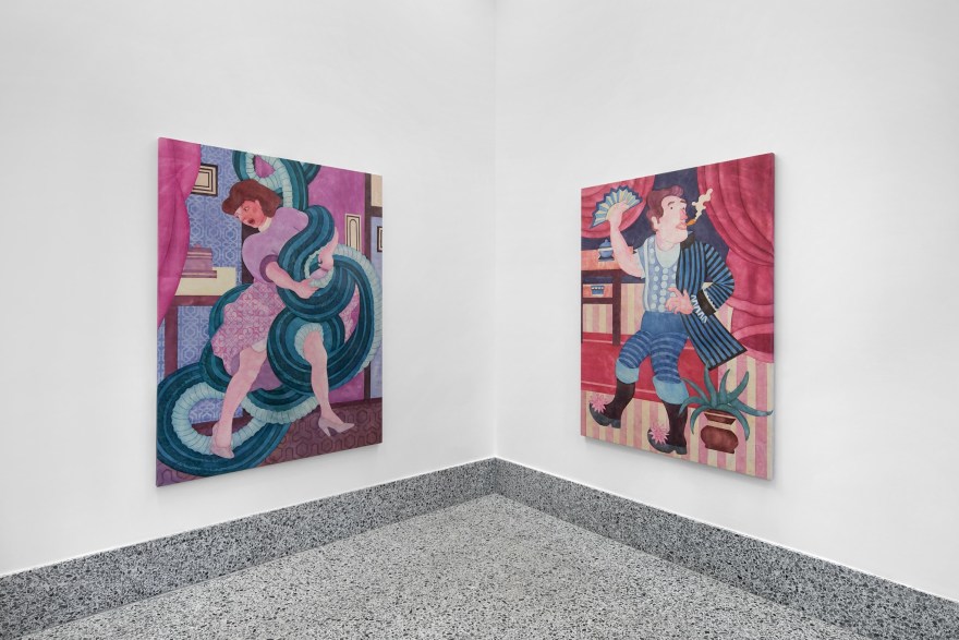 Installation view of Orkideh Torabi, Sneak Peek: Backstage Stories, Nino Mier Gallery, Brussels Allard 41, September 12 &ndash; October 26, 2024