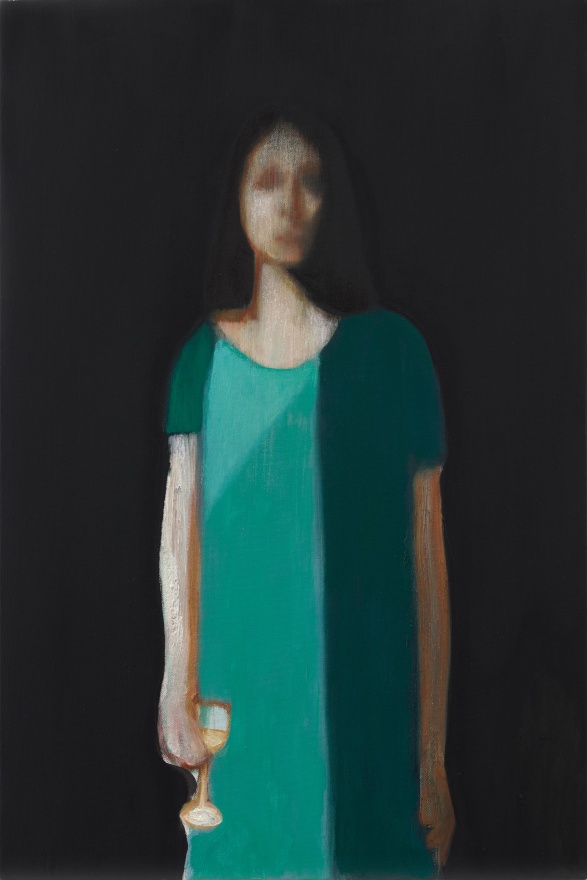 Jonathan Wateridge Night Guest, 2023 Oil on canvas 29 1/2 x 19 3/4 in 75 x 50 cm (JWA23.042)