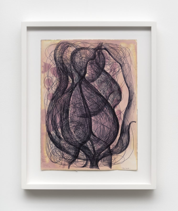 Joanne Greenbaum Untitled , 2010 Ballpoint pen and watercolor on paper 15 5/8 x 12 5/8 x 1 5/8 in (framed) 39.7 x 32.1 x 4.1 cm (framed) (JGR22.010)