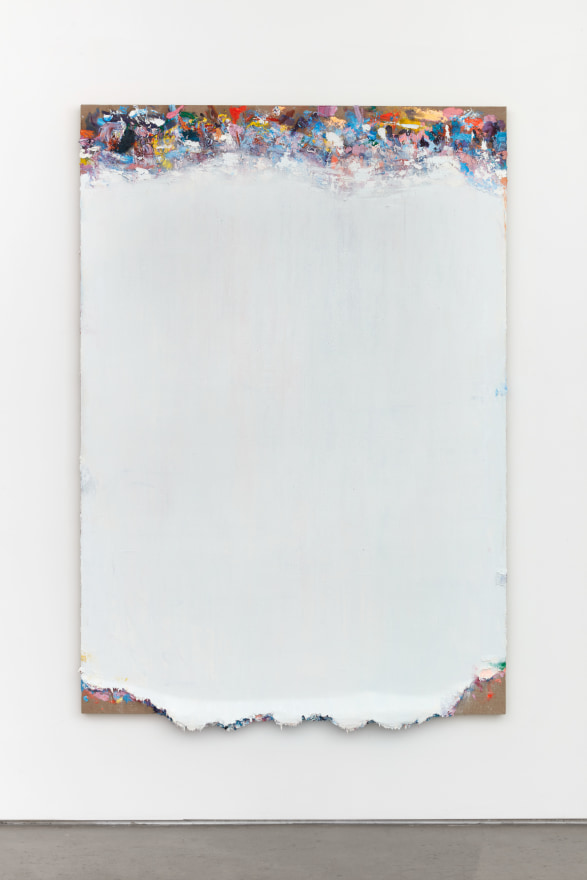 Andrew Dadson Untitled (White Scrape), 2021 Oil and acrylic on linen 75 1/8 x 51 1/8 x 3 in 190.8 x 129.9 x 7.6 cm (ADA21.004)