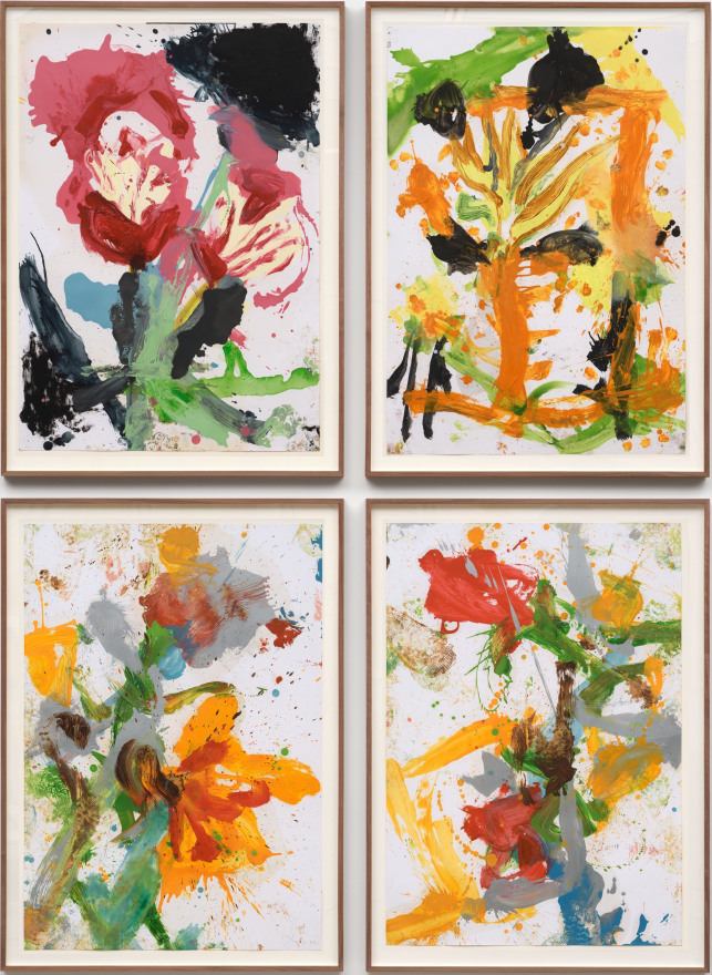 Jorge Galindo Sacromonte 41, 56, 27, 31, 2022 Oil on paper Suite of 4  43 3/4 x 32 in (each) 111.1 x 81.3 cm (each) (JGA22.041)