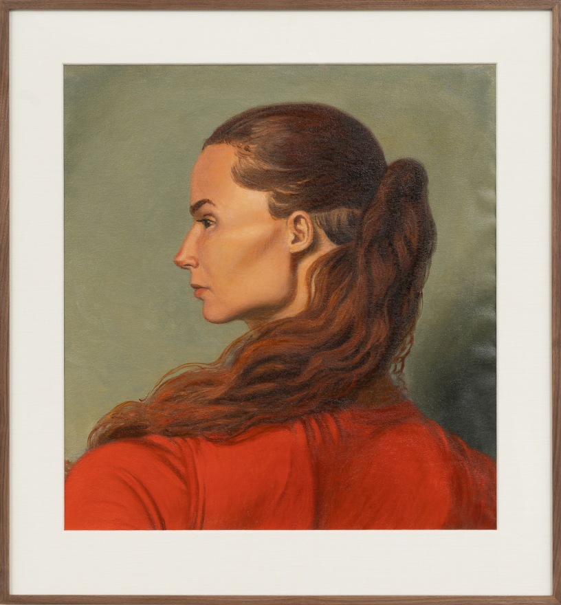 Jansson Stegner Athlete, 2023 Oil on canvas 31 1/4 x 29 1/8 in (framed) 79.4 x 74 cm (framed) (JAS23.010)