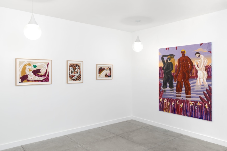 Installation view of Ralf Kokke, Wild Roars in Calm Corners (September 30 - October 28, 2023) Nino Mier Gallery, Glassell Park.