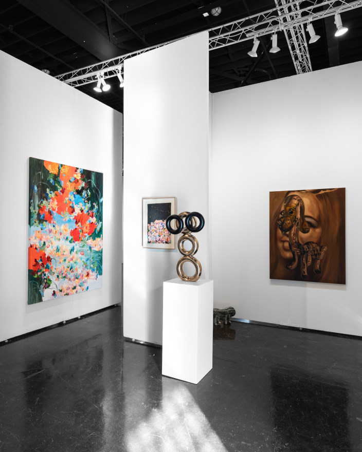 Installation view of Group Presentation, NADA Miami Day Two (November 30 - December 3, 2022), Nino Mier Gallery.