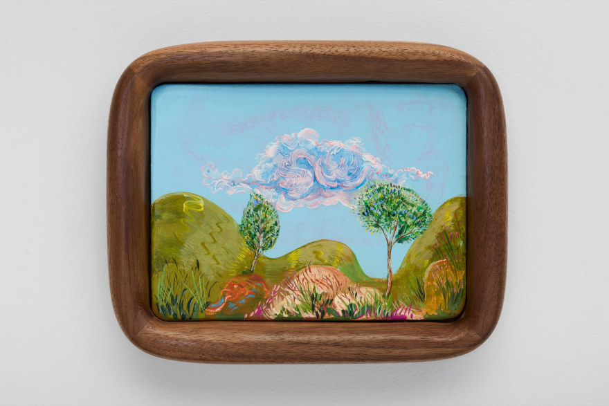 Karel Dicker Landscape, 2025 Acrylic on Belgian linen with American walnut frame 7 1/4 x 9 in 18.4 x 22.9 cm (KDI25.031)