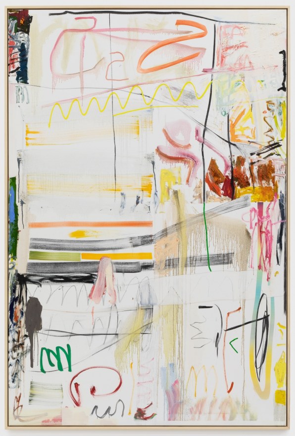 Andreas Breunig, Hi&gt;&deg;&lt;LoRes No. 80, 2019. Oil, graphite, charcoal on canvas, 82 5/8 x 55 1/8 in, 210 x 140 cm (ABR19.037)