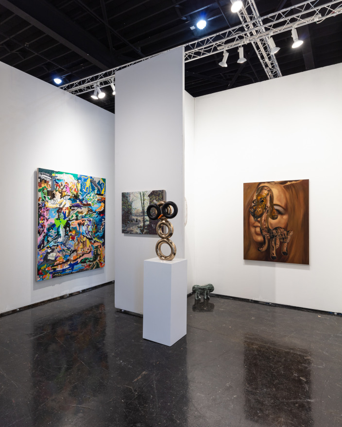 Installation view of Group Presentation, NADA Miami Day One (November 30 - December 3, 2022), Nino Mier Gallery.