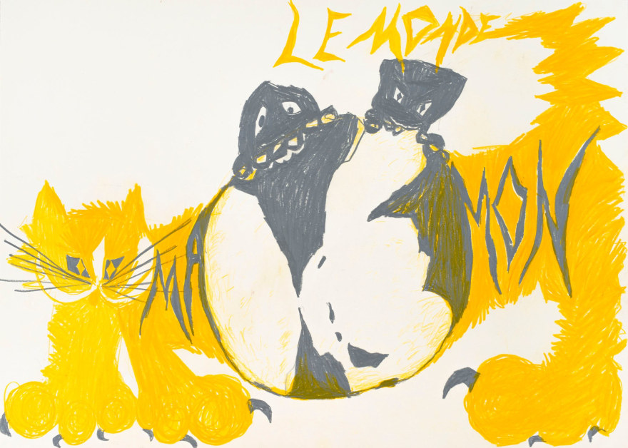 Bendix Harms, Le Monde Mamon, 2020. Wax crayon on paper, 19 3/4 x 27 1/2 in, 50 x 70 cm (BHA20.020)
