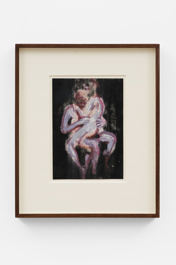 Jonathan Wateridge Two Figures, 2022 Oil on paper 16 3/8 x 13 3/4 x 1 5/8 in (framed) 41.7 x 34.8 x 4 cm (framed) (JWA22.078)