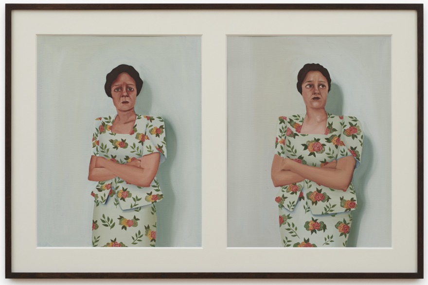 Madeleine Pfull, Box Shoulders Study, 2020. Oil on paper, 21 1/2 x 32 1/2 in, framed 54.5 x 82.5 cm, framed (MP20.026)