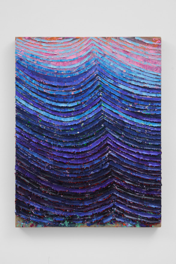 Andrew Dadson Blue Wave Left, 2023 Oil and acrylic on linen  31 3/8 x 24 1/2 x 2 1/2 in 79.7 x 62.2 x 6.3 cm (ADA23.021)