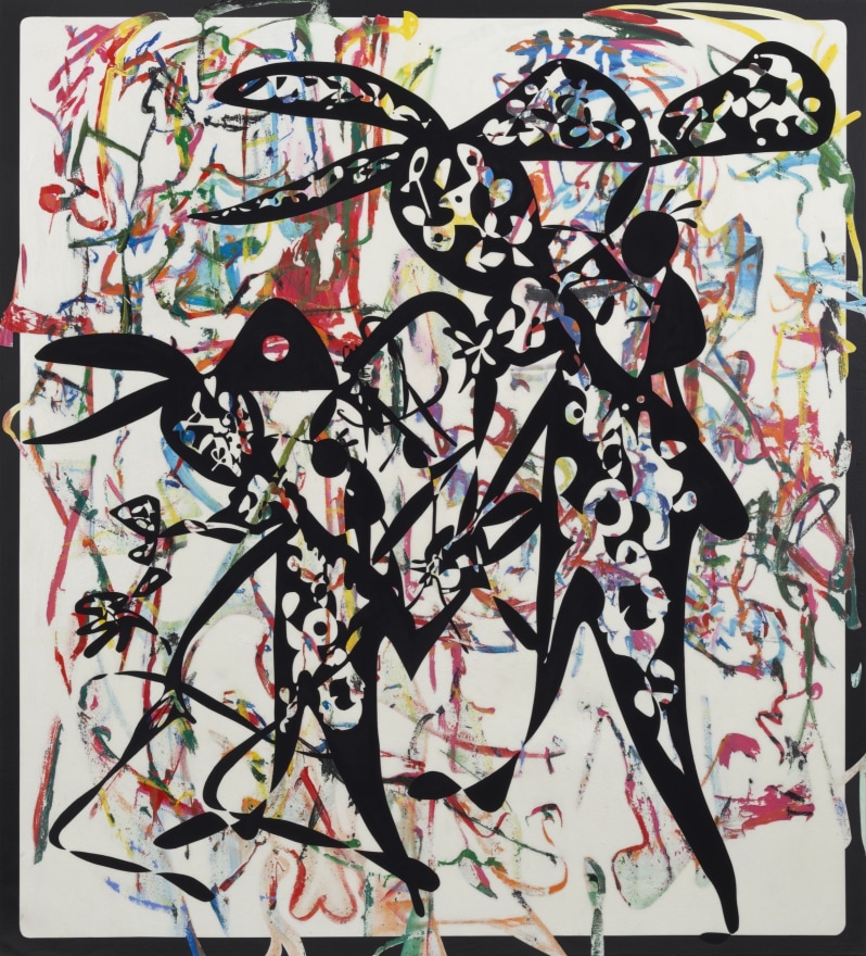 Ana Villagomez Living All Over You, 2025 Signed, titled, and dated on verso Acrylic and flashe on canvas 64 x 58 in 162.6 x 147.3 cm (AVI25.014)