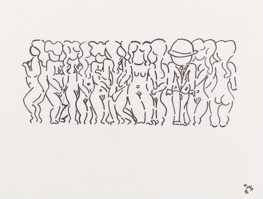 William N. Copley, Untitled, 1991. Ink on paper, 18 x 24 in, 45.7 x 61 cm (WC20.028)