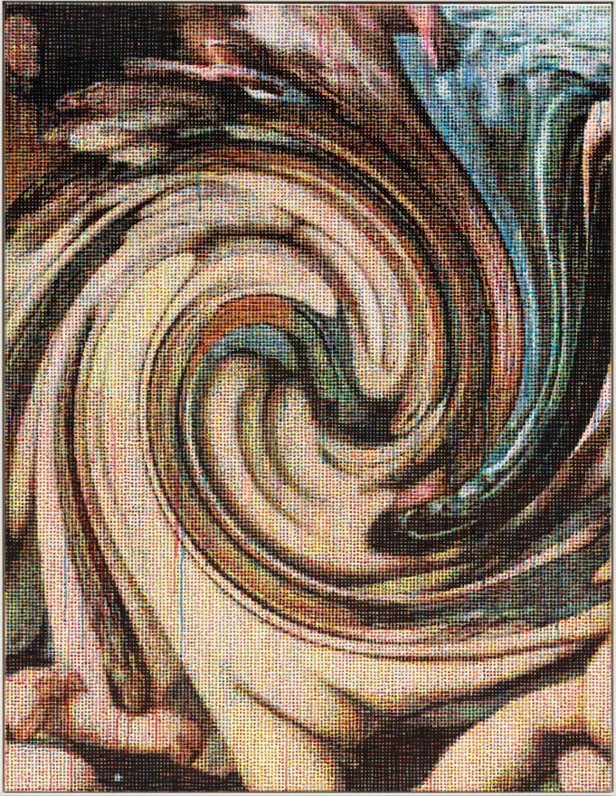 Asher Liftin Bathers, 2023 Acrylic ink on canvas 51 5/8 x 39 7/8 in (framed) 131.1 x 101.3 cm (framed) (ALI23.006)