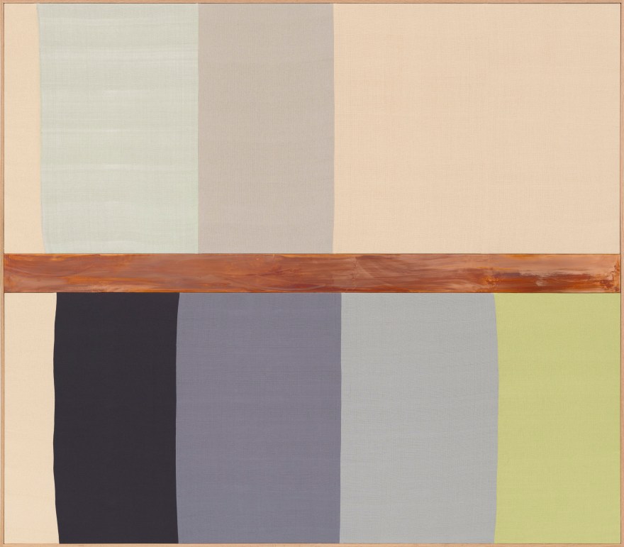 Ethan Cook Fact and Essence, 2024 Hand woven cotton and copper, framed 85 x 97 in (framed) 215.9 x 246.4 cm (framed) (ECO23.097)