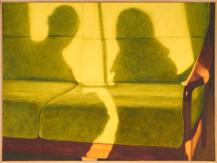 Jess Allen How it all began, 2025 Oil on linen 36 3/5 x 48 4/5 in (framed) 93 x 124 cm (framed) (JAL25.004)