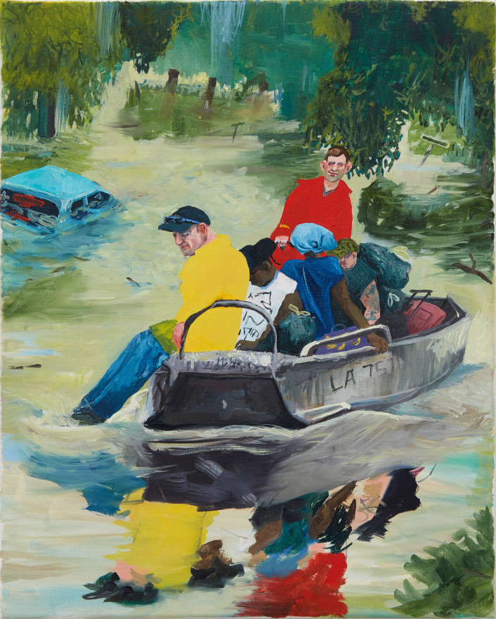 Celeste Dupuy-Spencer  Cajun Navy, 2016, 2017 Oil on canvas&nbsp; 16 x 19 in 40.6 x 50.8 cm (CDS17.010)