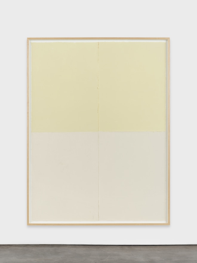 Ethan Cook Untitled, 2022 Handmade pigmented paper 60 x 80 in (framed) 152.4 x 203.2 cm (framed) (ECO22.025)