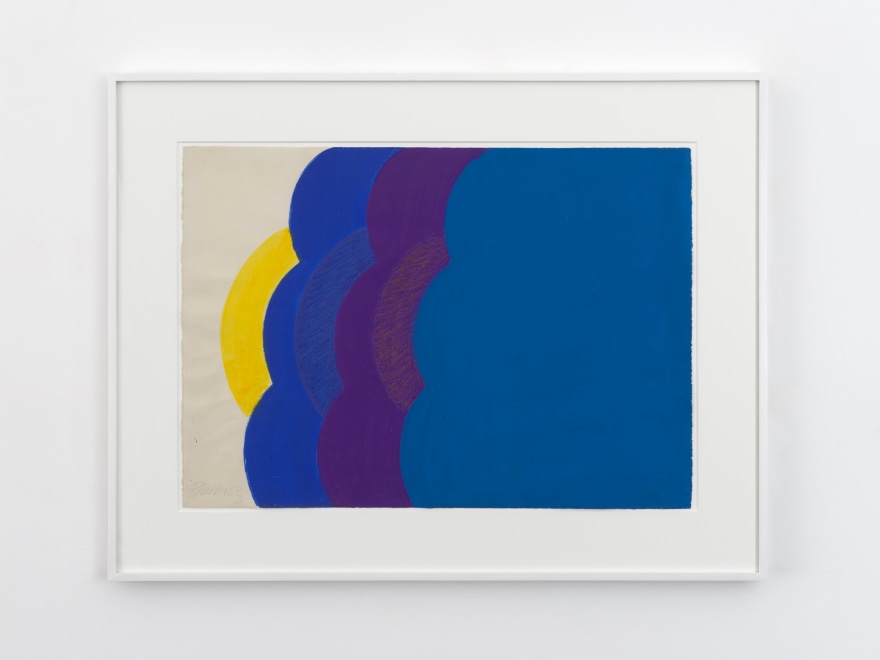 Georg Karl Pfahler Ohne Titel (Tex Serie), 1963-1964 Signed and dated on recto Estate stamp on verso Mixed media on paper 23 1/2 x 30 1/2 in (framed) 59.7 x 77.5 cm (framed) (GKA20.002)