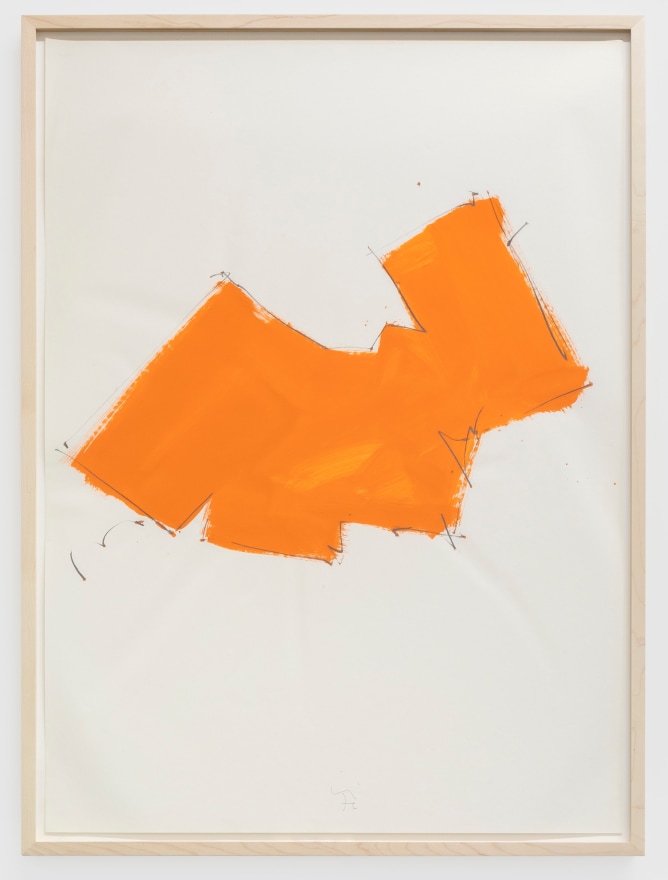 Imi Knoebel Untitled, 1976 Oil and graphite on paper 39 3/8 x 27 1/2 in 100 x 70 cm (IK76.005)