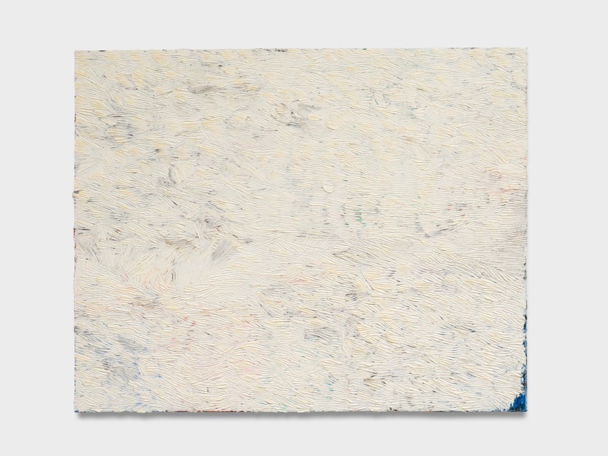 Dashiell Manley  hiding (S.P., white things turning yellow over time), 2021 Oil on linen 48 x 60 in 121.9 x 152.4 cm  (DMA21.002)