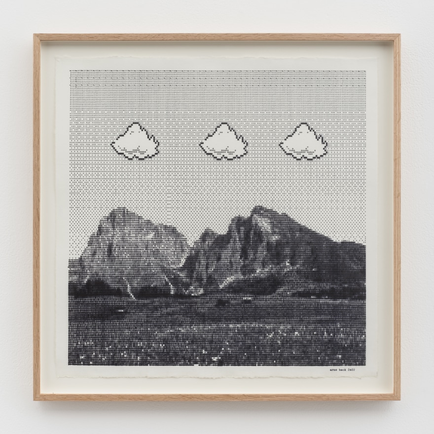 Arno Beck Untitled, 2022 Typewriter drawing on paper 20 3/4 x 20 3/4 x 1 1/4 in (framed) 52.7 x 52.7 x 3.2 cm (framed) (ABE22.014)