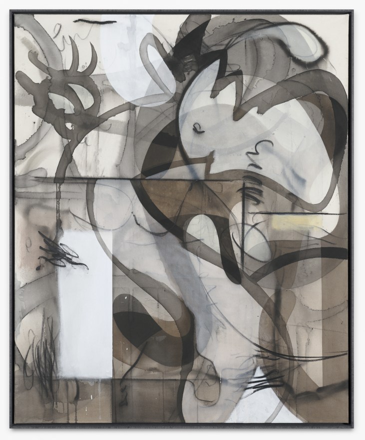 Jan-Ole Schiemann, Kavex 23, 2019, Ink and acrylic on canvas, 43 1/4 x 35 3/8 in (110 x 90 cm), JS19.048