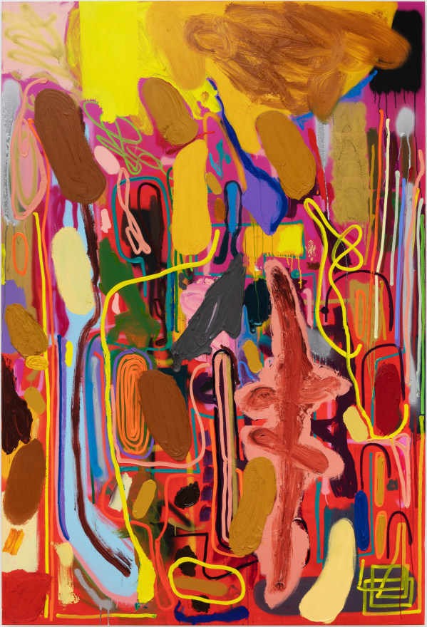 Andr&eacute; Butzer, Potatoes, 2019. Oil and acrylic on canvas, 102 3/8 x 68 7/8 in, 260 x 175 cm (AB19.016)