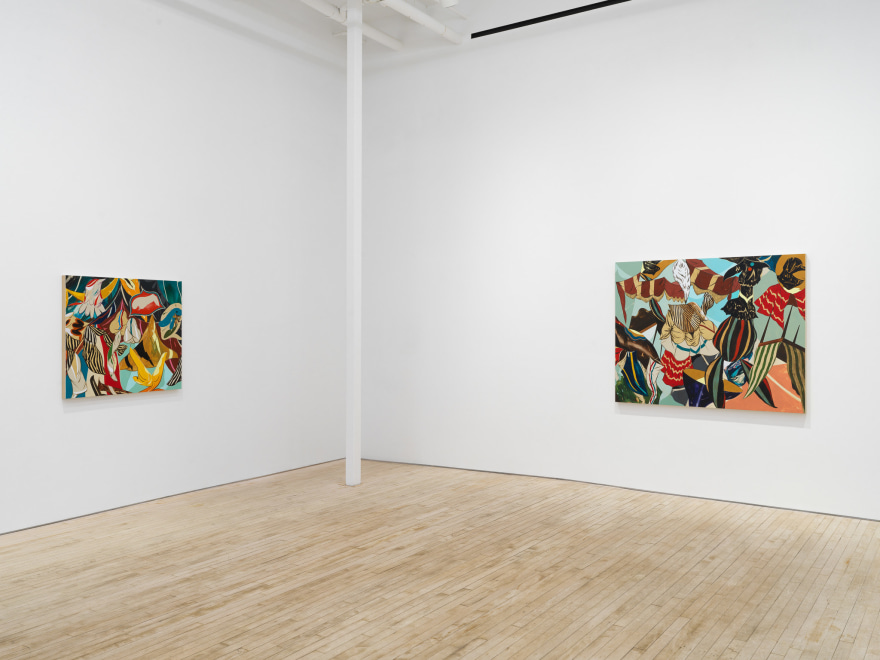 Installation view of Kenichi Hoshine, And There Came a Storm Beneath a Cutthroat Moon, Nino Mier Gallery, Tribeca, May 16 – June 14, 2025