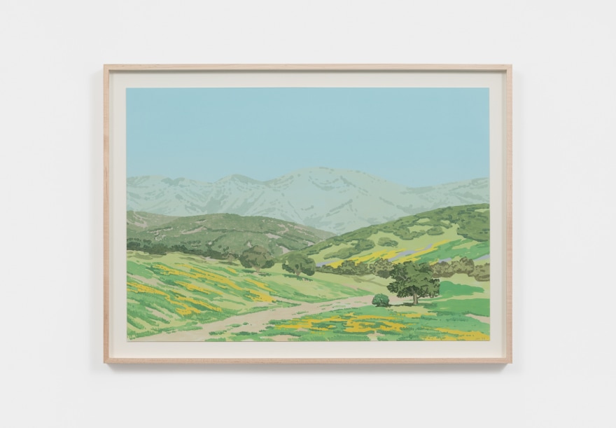 Jake Longstreth Springtime in Southern California (After Granville Redmond) #5, 2022 Oil on paper 16 1/2 x 22 1/2 x 1 1/2 in (framed) 41.9 x 57.1 x 3.8 cm (framed)&nbsp; 14 x 20 in (unframed) 35.6 x 50.8 cm (unframed) (JLO22.010)