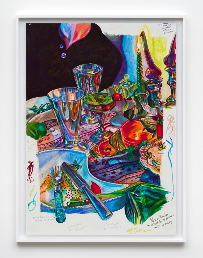 Giulia Messina Like a lighter, 2025 Markers on paper 33 1/8 x 23 1/4 in 84 x 59.2 cm (GME25.024)