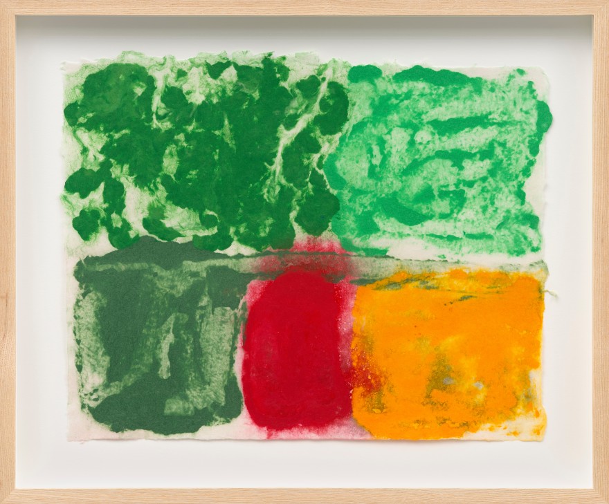 Ethan Cook Untitled, 2023 Pigmented paper pulp 14 3/4 x 17 3/4 in (framed) 37.5 x 45.1 cm (framed) (ECO23.111)