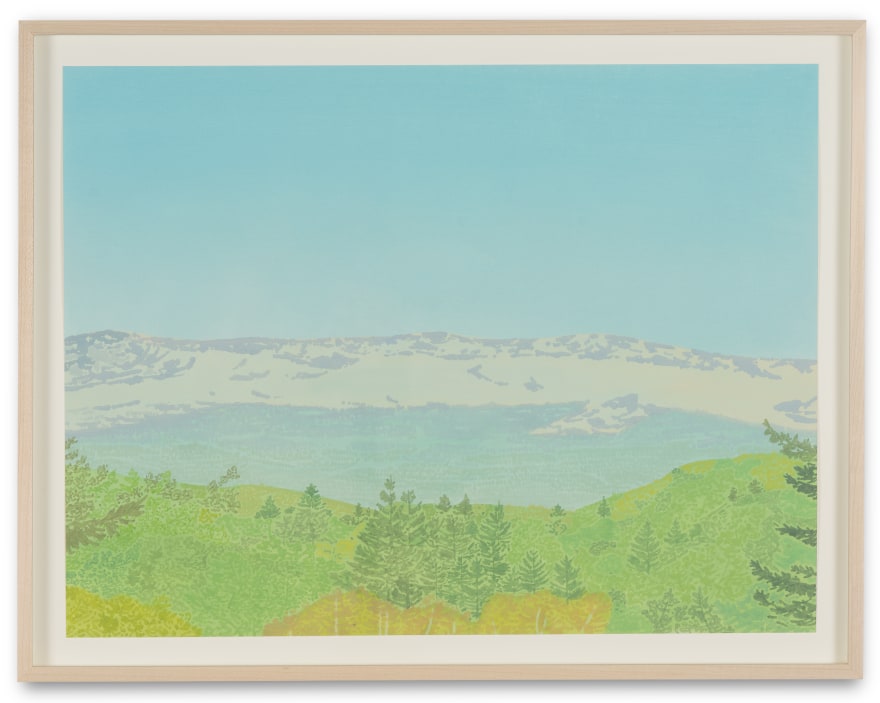 Jake Longstreth, Untitled (Valley Vista 1), 2019. Oil on watercolor paper, 20 x 15 in, 50.8 x 38.1 cm (JLO19.033)