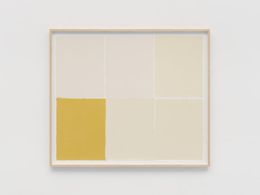 Ethan Cook A Yellow, 2021 Handmade pigmented paper 30 x 36 inches 76.2 x 91.4 cms (ECO21.015)