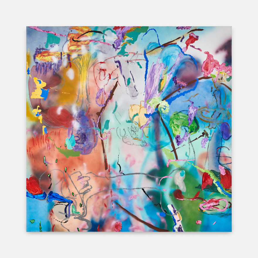 Antwan Horfee splatter house-ish (up side down), 2022 Acrylic on canvas 78 3/4 x 78 3/4 in 200 x 200 cm (HOR22.019)