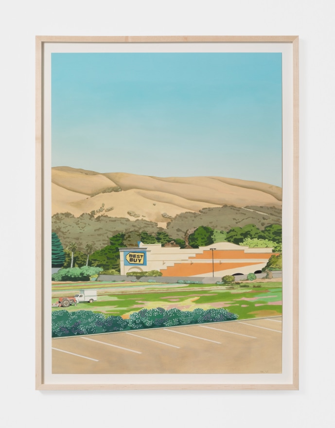 Jake Longstreth Daly City, 2021 Oil on paper 26 1/2 x 19 in (unframed) 67.3 x 48.3 cm (unframed) (JLO21.014)