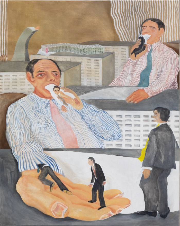 Tomasz Kowalski, Skyscraper's Dream, 2020. Oil on canvas, 49 1/4 x 37 3/8 in, 125 x 95 cm (TKO20.007)