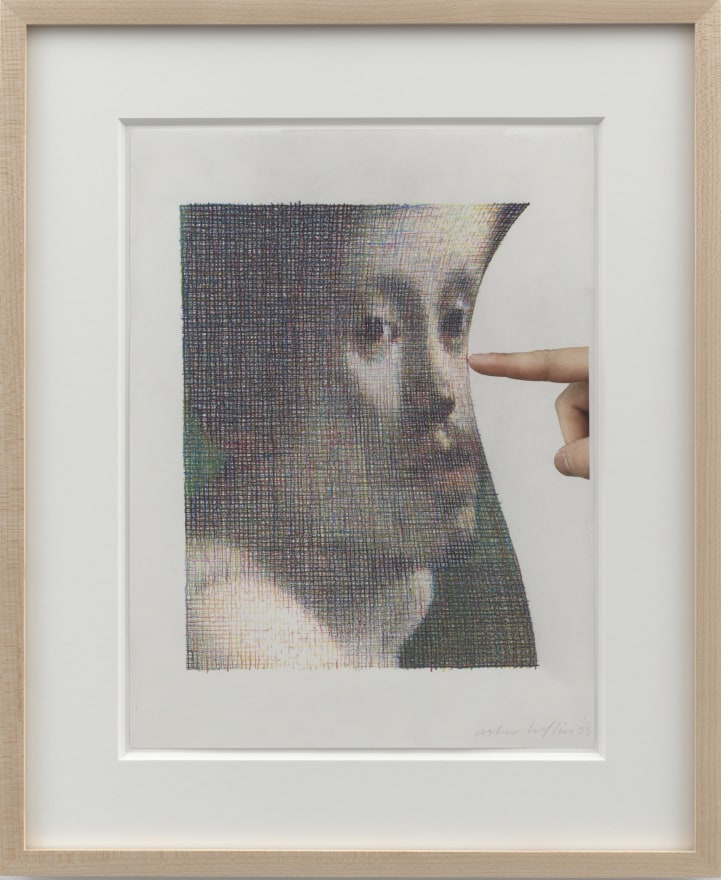Asher Liftin Poke, 2023 Colored pencil on paper 17 x 14 in (framed) 43.2 x 35.6 cm (framed) (ALI23.021)