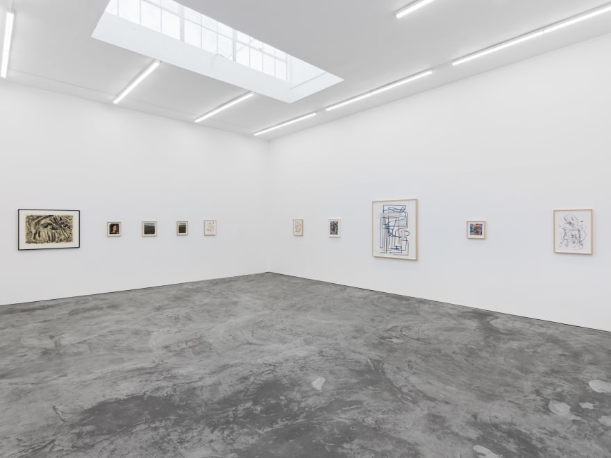 Installation View of Andr&eacute; Butzer, Th&uuml;ringer Wald (Works on Paper 2001&ndash;2022), (November 5, 2022 - January 7, 2023). Nino Mier Gallery Two, Los Angeles.