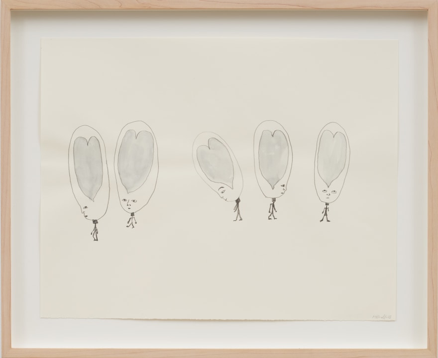 Mia Enell Heart brains, 2018 Paper, pencil, watercolor 11 x 14 in 27.9 x 35.6 cm (unframed)  43,5 x 36,5 cm (framed) (MEN23.013)