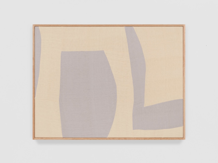 Ethan Cook Silver Rondo I, 2021 Handwoven Cotton and linen, framed 30 x 40 inches 76.2 x 101.6 cms (ECO21.039)