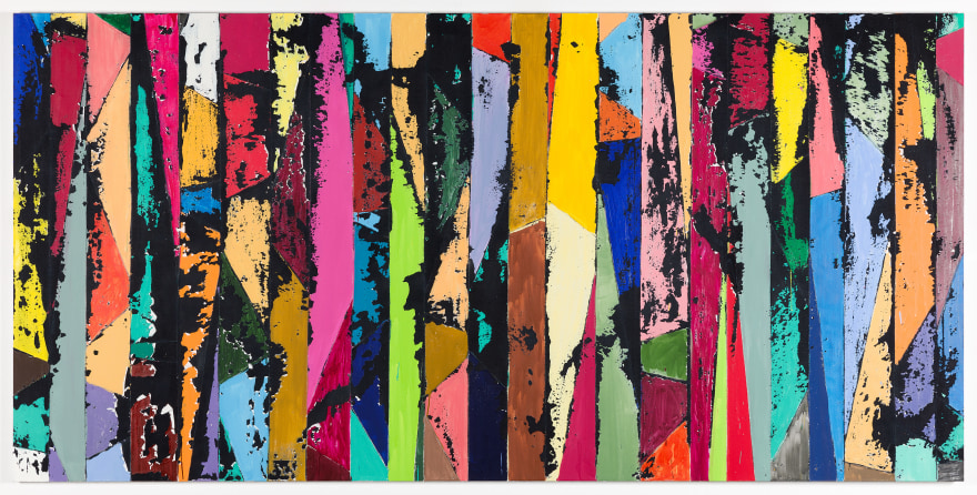 Secundino Hern&aacute;ndez Untitled, 2023 Acrylic and dye on stitched linen 63 x 128 in 160 x 325 cm (SHE23.015)