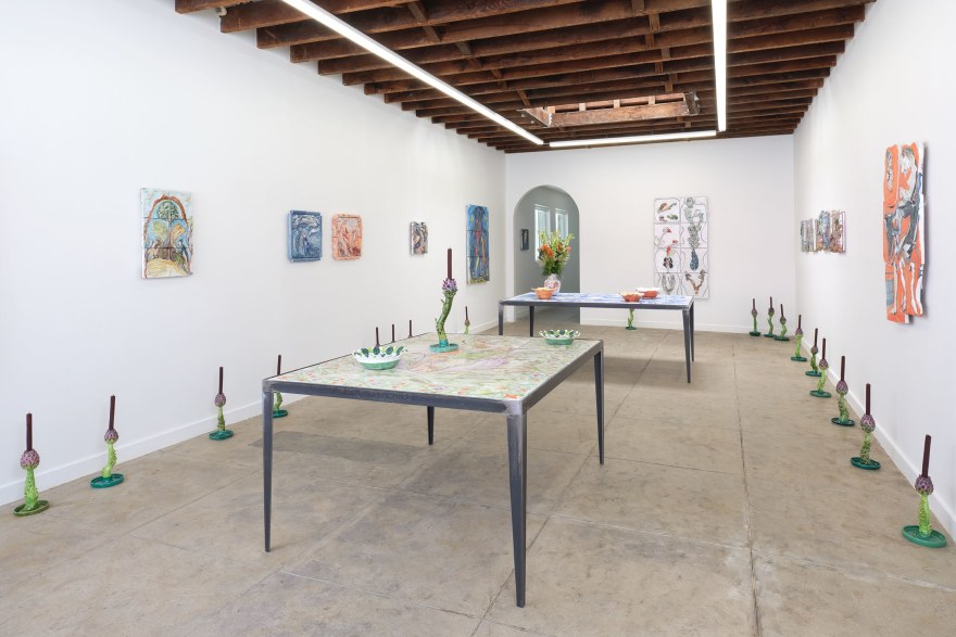 Installation view of Lola Montes, Faccia d&rsquo;angelo, Every angel has another face, (July 16 - August 27, 2022). Nino Mier Gallery Glassell Park
