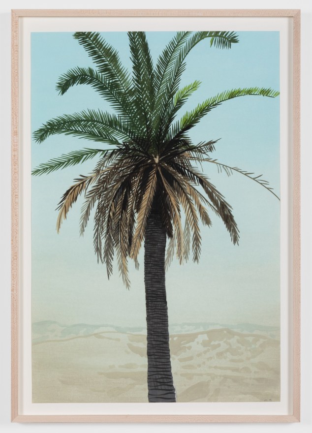 Jake Longstreth, Untitled (Palm 1), 2020. Oil on watercolor paper, 21 x 14 in, 53.3 x 35.6 cm (JLO20.015)