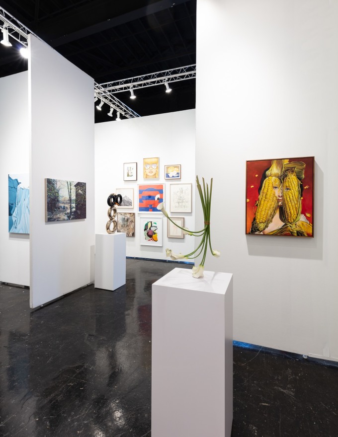Installation view of Group Presentation, NADA Miami Day One (November 30 - December 3, 2022), Nino Mier Gallery.